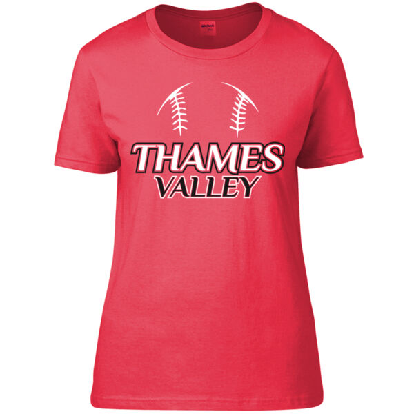 Thames Valley Softball - Official Cotton Ladies Fitted T-Shirt Thumbnail