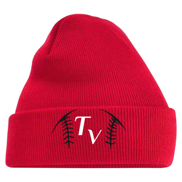 Thames Valley Softball - Official Embroidered Beanie RED Thumbnail