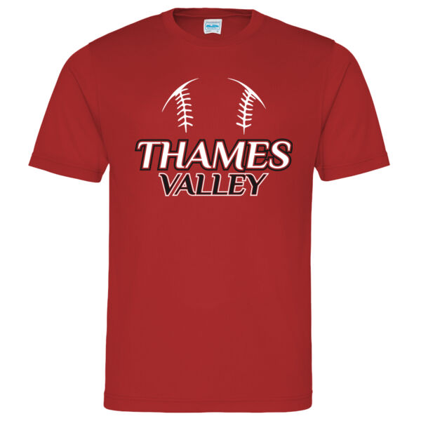 Thames Valley Softball - Cool Sports T-Shirt RED Thumbnail