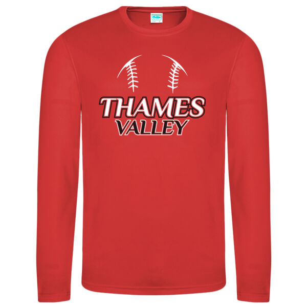 Thames Valley Softball - Long Sleeve Cool Shirt - RED Thumbnail